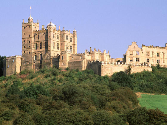 Bolsover Castle sat on top of the hillside