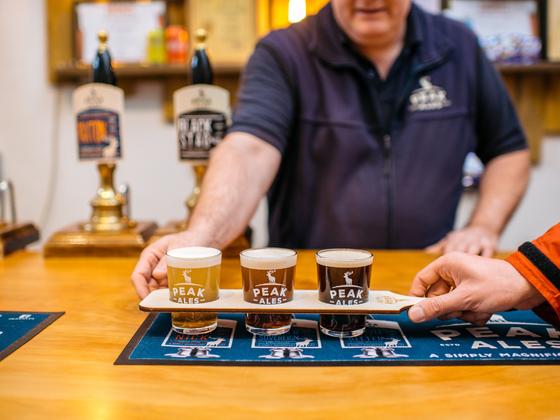 3 glasses of beer to sample during a brewery tour